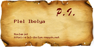 Plel Ibolya névjegykártya
